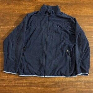 L.L.Bean Fleece Jacket Men’s Large Blue Full Zip Polyester Outdoor Lightweight
